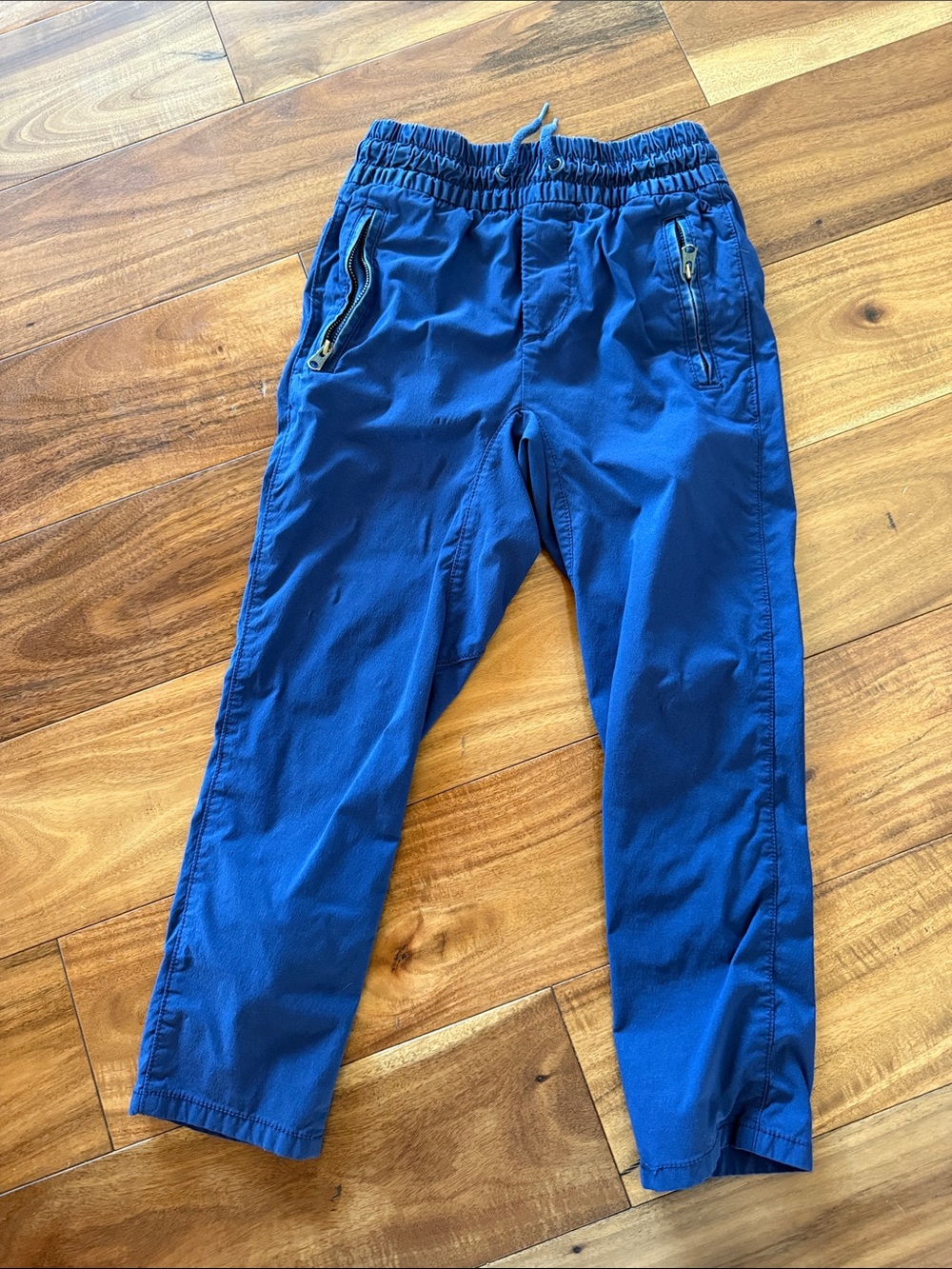 GAP Royal Blue Kids Elastic Waist Joggers with Zipper Pockets